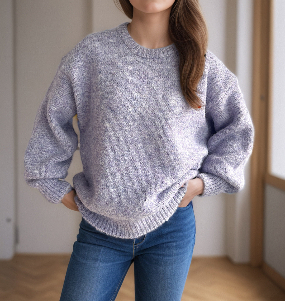 Timeless Cream Knit Sweater – Relaxed Fit Crewneck Pullover