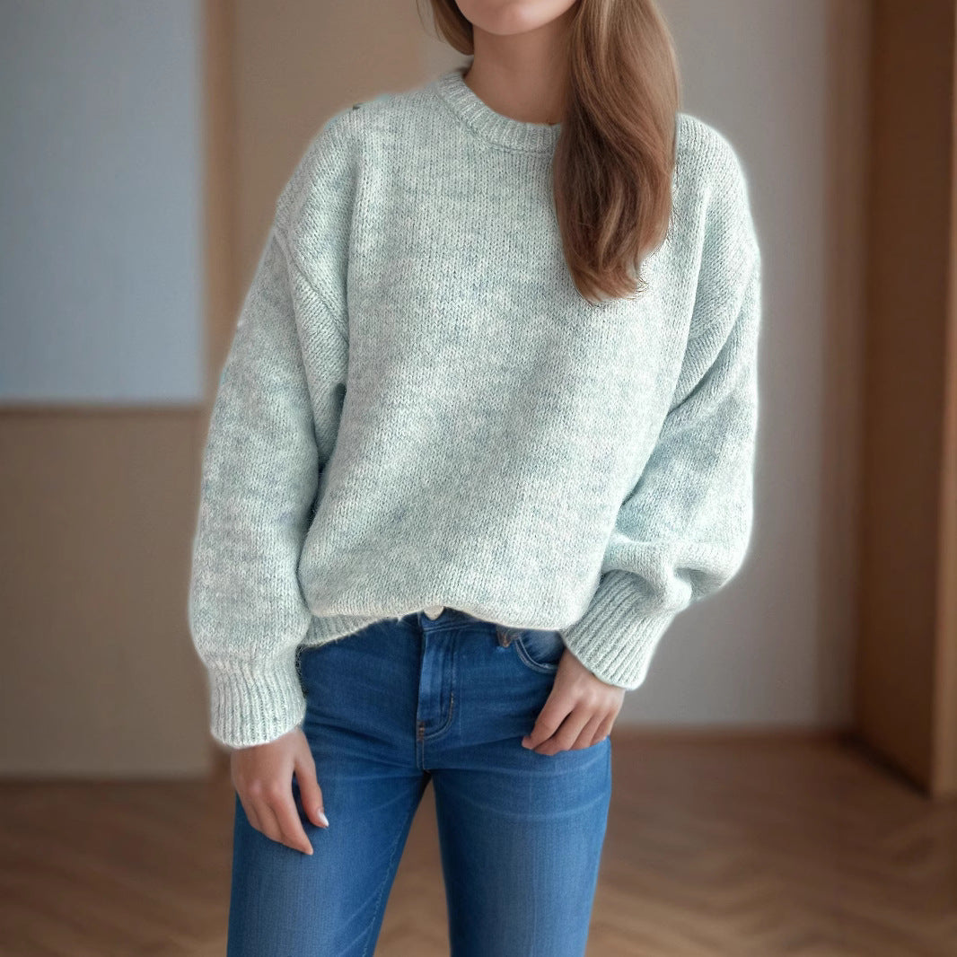 Timeless Cream Knit Sweater – Relaxed Fit Crewneck Pullover