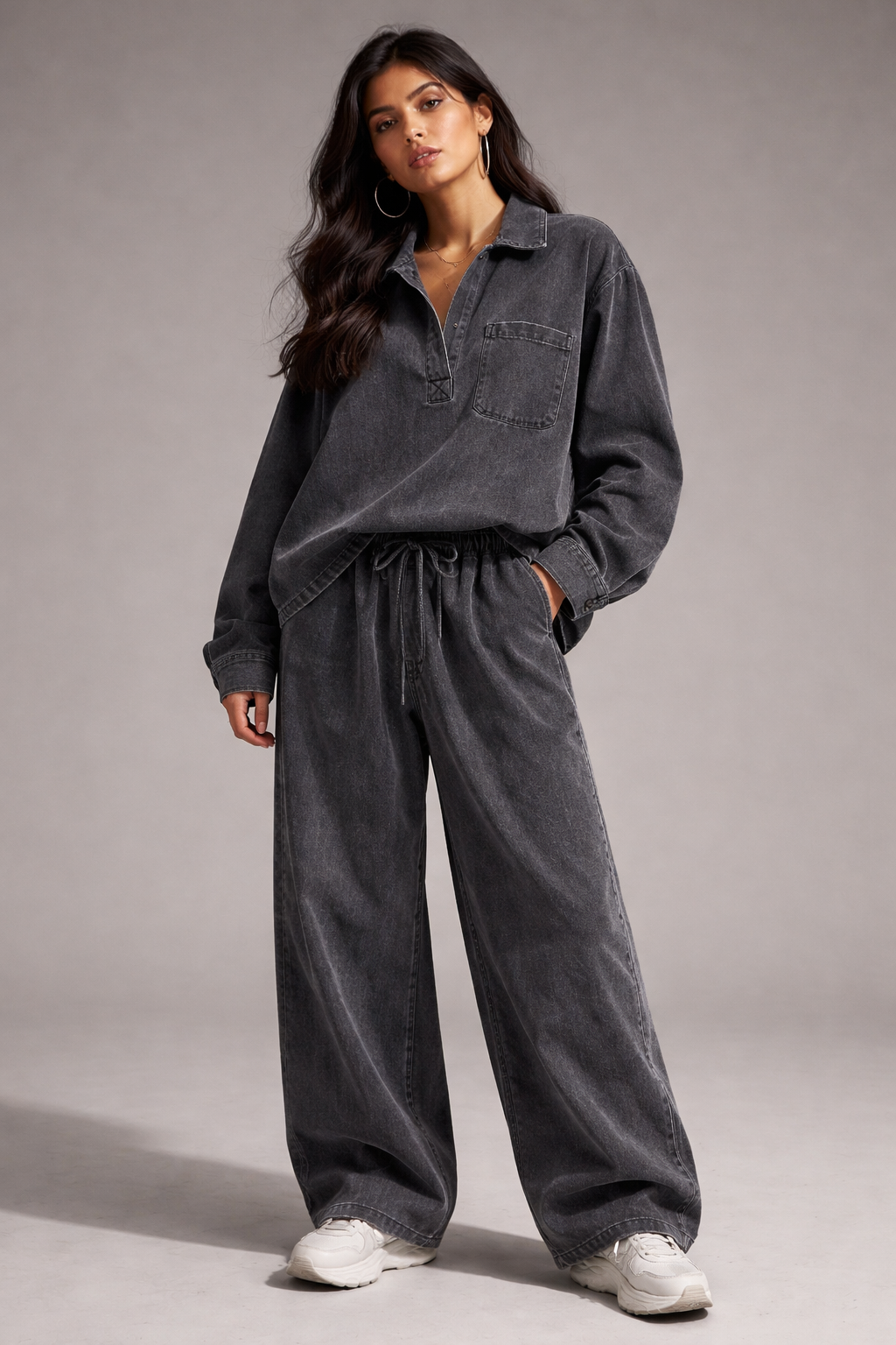 Conjunto vaquero carbón