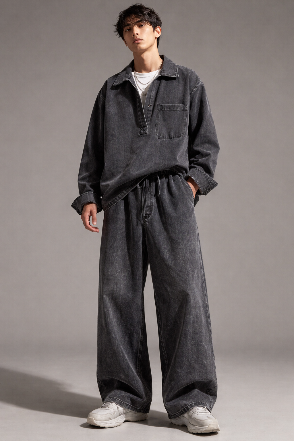 Conjunto vaquero carbón