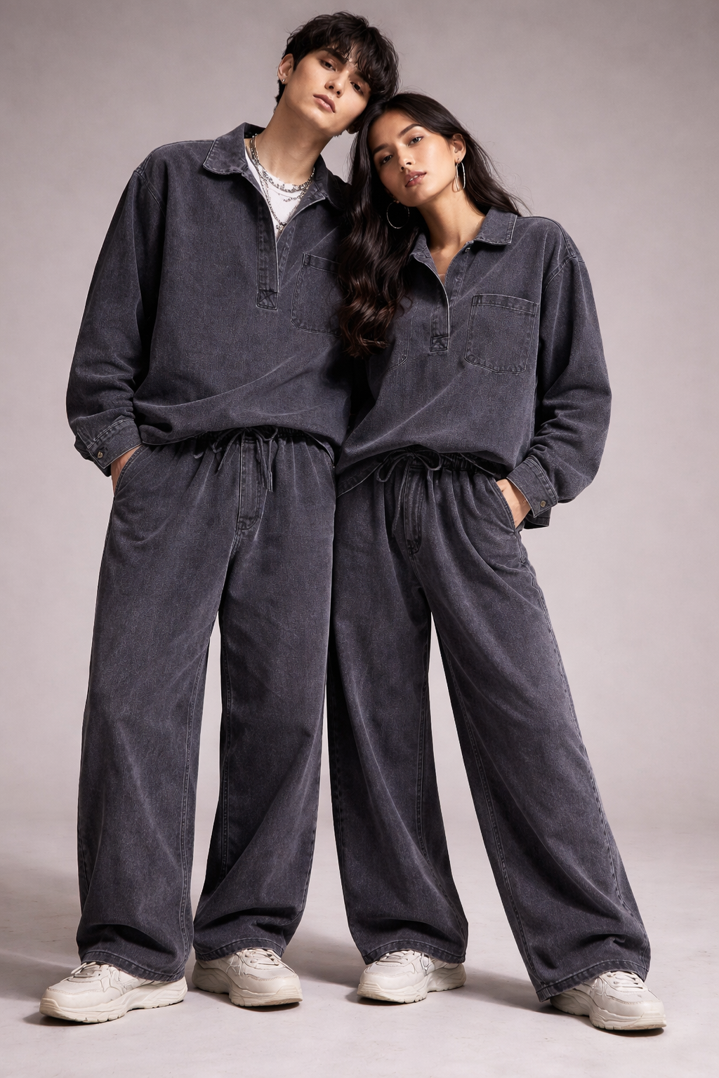 Conjunto vaquero carbón