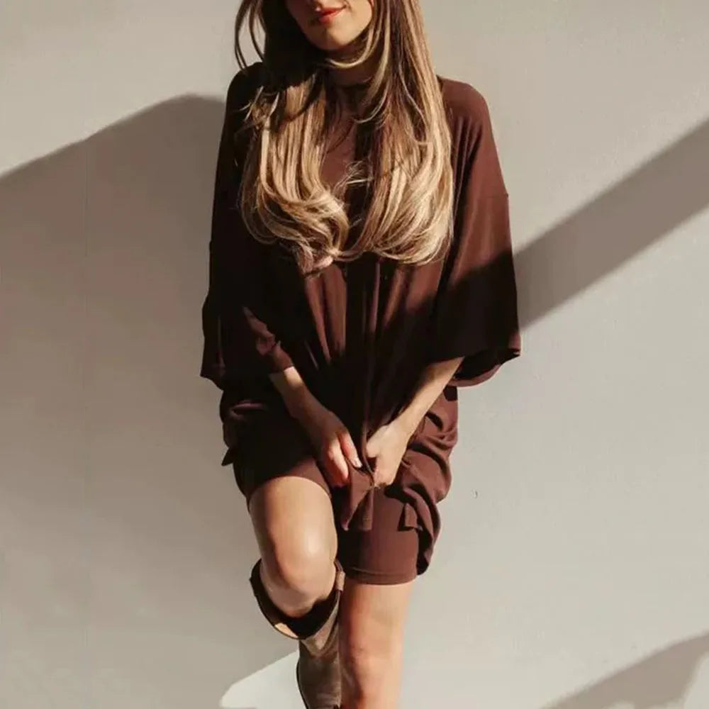 Breezy Lounge Duo – Oversized Shirt & Shorts Set for Ultimate Comfort!