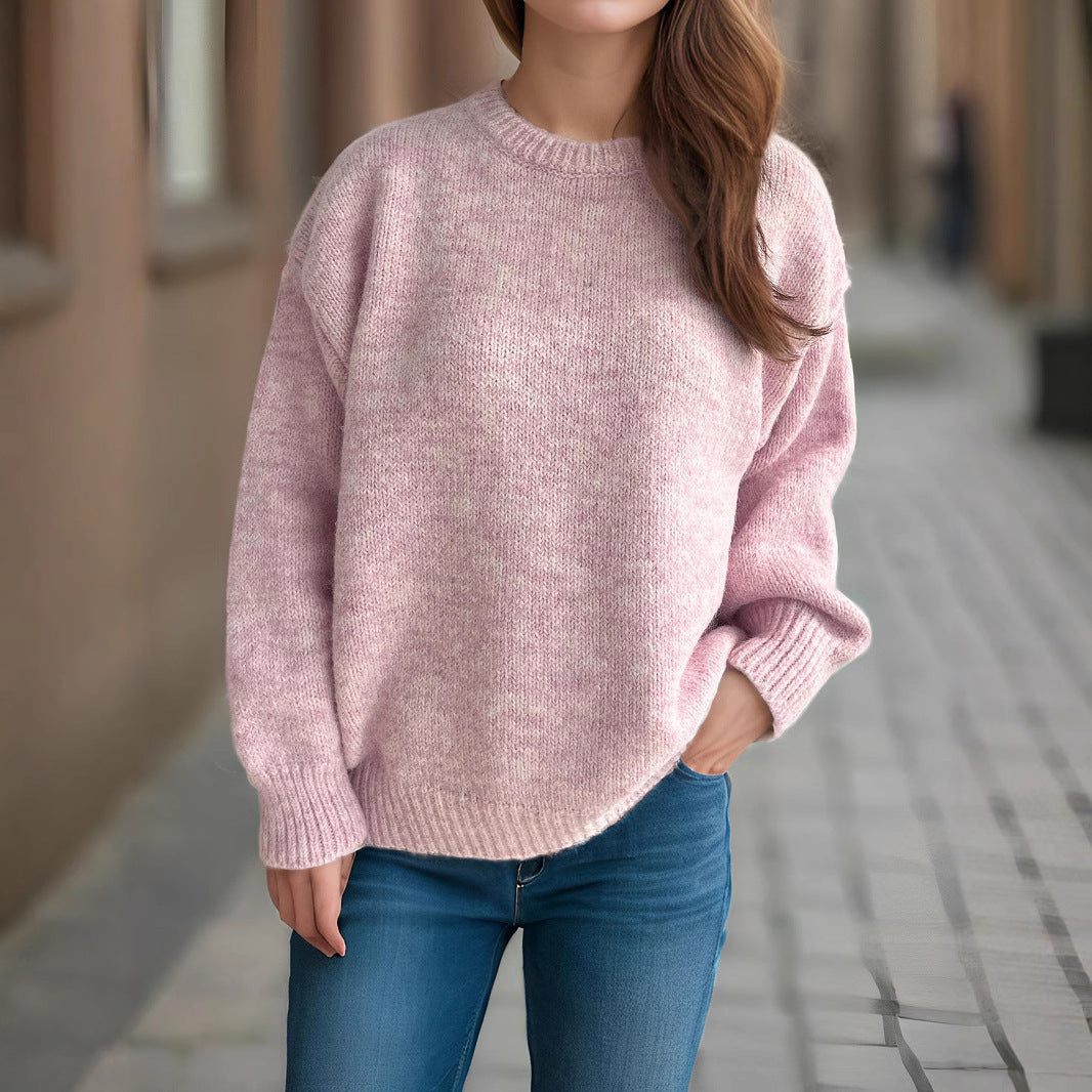 Timeless Cream Knit Sweater – Relaxed Fit Crewneck Pullover